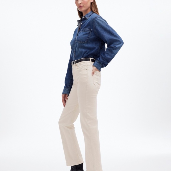 Madewell The ’90s Straight Jean Vintage Canvas Cream High Rise Size 27 - Picture 3 of 16